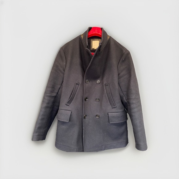 Bond PeaCoat Billy Reid Gray Size:M Made In Italy Wool Men's Jacket - Picture 2 of 13